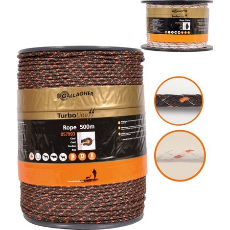 Corda Turboline Gallagher Terra 500m per cavalli, bestiame e cervi