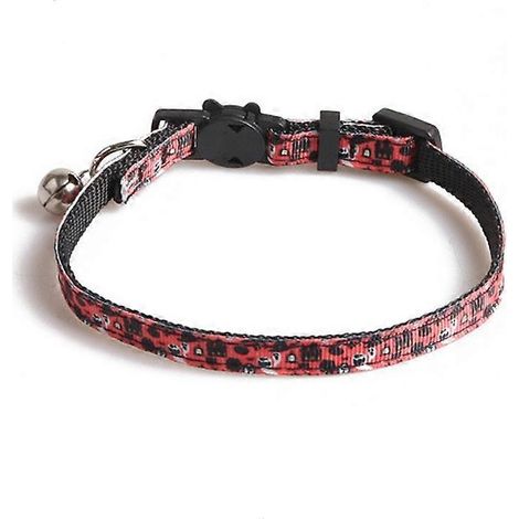 Fournitures pour fête d'Halloween pour chat : Collier de sécurité avec nœud papillon mignon, motif château et toile d'araignée - 6 (1/5)