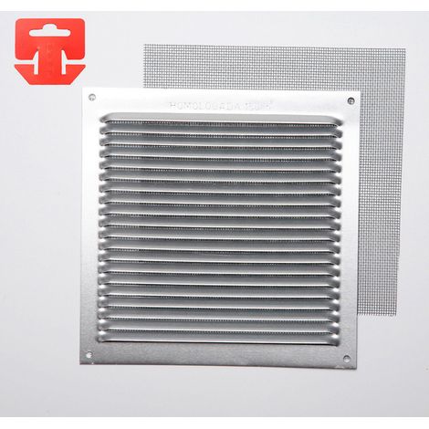 5 Grille Avec Toile Moustiquaire Alum 0.6 Couleur Naturelle 170x170mm (G) (1/3)
