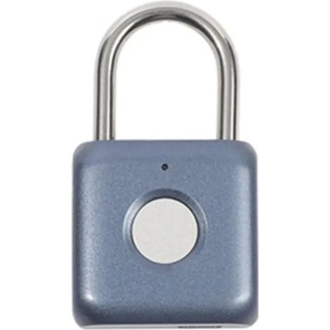 Cadenas à empreintes digitales rechargeable par USB, IPX2, anti-éclaboussures, sans clé, avec 20 empreintes digitales, bagages de voyage, armoires, tiroirs, bleu (bleu) (1/5)