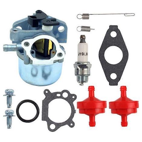ALLIANDISKit carburateur, filtre à carburant, ressort et bougie d'allumage pour tondeuse à gazon MRS 6,25 CV/6,75 CV (675/190 cm³). (1/5)