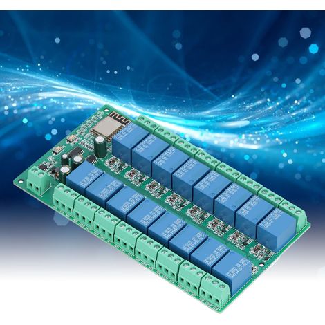 ESP-12F Entwicklungsboard: 16-Kanal-Relaismodul ESP8266WIFI (24 V Gleichstrom) (1/5)