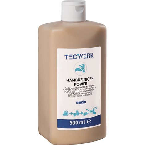 Limpiador  de  manos  Power  500ml  sin  jabón,  sin  disolventes,  perfumado  TECWERK (1/2)