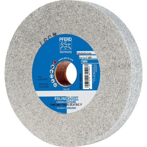 PFERD TOOLS POLINOX Gewickeltes Vlies-Rad PNK Ø 150x25 mm Bohrung-Ø 25,4 mm Mittehart SIC Fein für Finish (1/2)