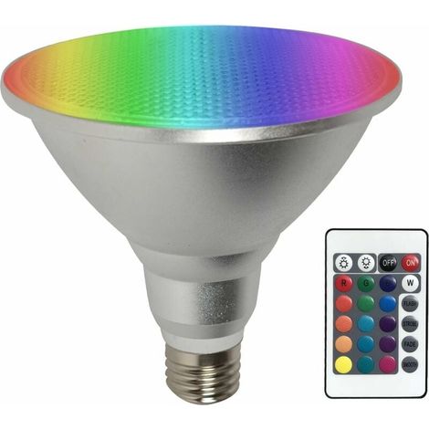 Par38 Ampoule Led Couleur Changement Dimmable 30W E27 Télécommande + RGB Couleurs,Lampe étanche intérieure/extérieure pour la maison Halloween Décoration de fête de Noël-LIAIKI (1/5)