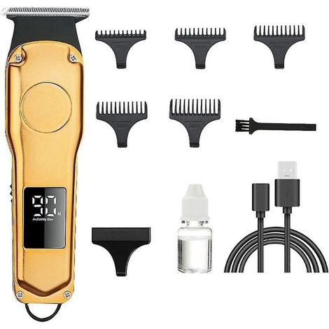 Tondeuse à cheveux professionnelle rechargeable, machine de coupe électrique, tondeuse à barbe, rasoir F (1/5)