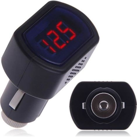 TESTEUR DE BATTERIE AUTO ALLUME CIGARE VOLTMETRE VOITURE Voltage CAMION DC12-24V (1/3)