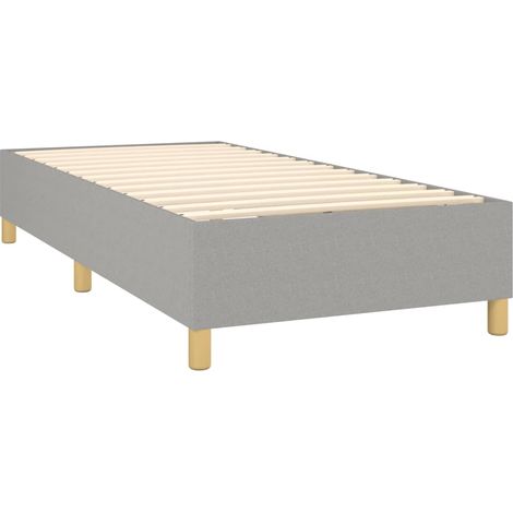 Rete a doghe su gambe giroletto 100x200 cm tessuto grigio chiaro TDL0207209