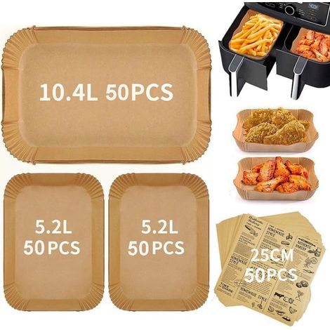 Carta da forno - MARSEE - 200 pezzi di carta da forno - Fogli di carta da forno 10,4L e carta pergamena a doppia zona 5,2L (1/4)