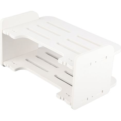 Étagère de rangement pour décodeur TV sans perçage, séparateur décoratif avec coins arrondis anti-choc (1/5)