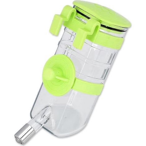 Bouteille d'eau anti-goutte DISTINCTIVE STYLE pour lapin, 350 ml/12 oz, distributeur d'eau suspendu pour cage de chien - Verte (1/5)