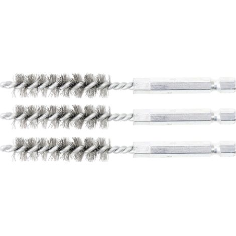Spazzola in acciaio  11 mm  6,3 mm (1/4")  3 pz.
