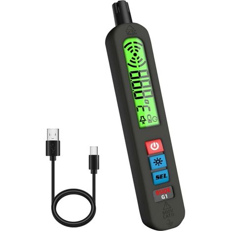 Wiederaufladbarer Gasdetektor, Erdgasleckdetektor mit optischem und akustischem Alarm und Vibrationsfunktion, großem Bildschirm, tragbarer Mehrgas-Stiftdetektor für Butan, Propan, Haushalt, Camping us (1/4)