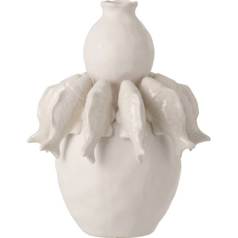 Vase poisson en porcelaine blanc cassé - blanc cassé (1/3)