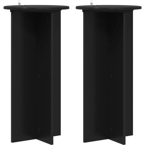 Maison Exclusive - Supporto per piante 2 pcs Nero 40 x 40 x 80 cm