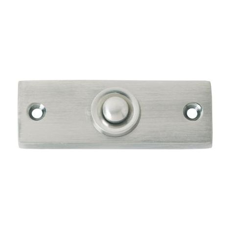 Bouton de sonnette nickel 24V 1A – Installation encastrée – 27mm de hauteur – Pour espaces confinés – Heidemann