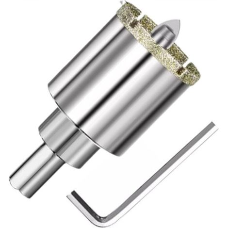 Outil d'ouverture de trous diamanté brasé avec foret de centrage pour granit, pierre et porcelaine, diamètre 35 mm Maison et jardin Outils Outils électriques Forets (1/5)