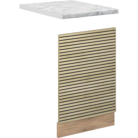 Panel frontal Fame-Line, Panel de roble, 60 cm , ET Mármol, Vicco