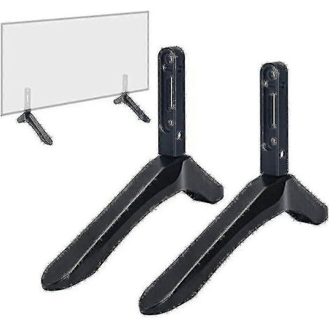 Support de table universel pour téléviseur (2 pièces) compatible avec les téléviseurs LCD Samsung, Vizio et Sony de 32 à 65 pouces (non compatible avec les téléviseurs LG). Support de table noir. (1/3)