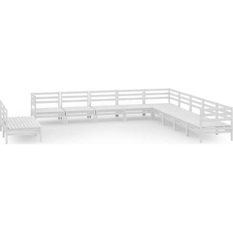 Maison Exclusive - Juego de muebles de jardín 11 piezas madera ma (1/5)