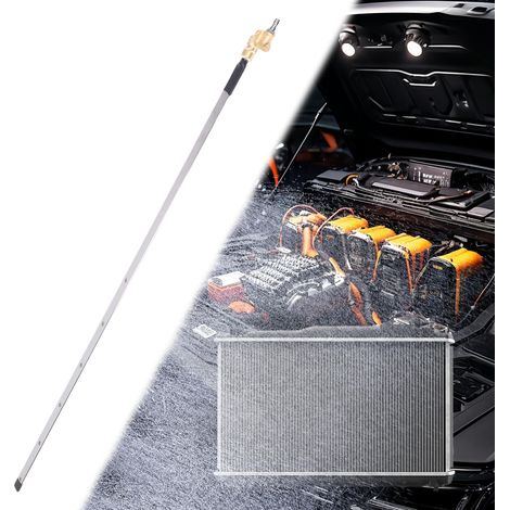Lance de nettoyage de radiateur de voiture de 99 cm (39 pouces) avec buse à jet plat à 6 orifices et angle de 25°, pression maximale de 4500 PSI, pour nettoyeur haute pression. (1/5)