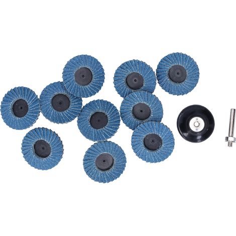 10 disques abrasifs en corindon zirconium grain 80 pour meuleuse, support caoutchouc 2 pouces