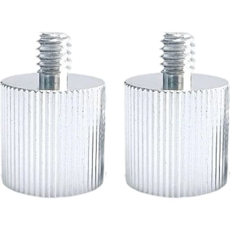 2pcs Adaptateur de vis, alliage d'aluminium, filetage 1/4 à 5/8, support universel pour niveau, accessoire de fixation (1/5)