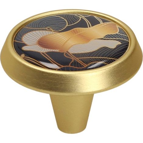 Pomello GU09, oro spazzolato, foglia (1/3)