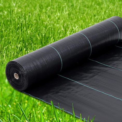 Rouleaux de géotextile 85g/m² – Dimensions 1.98m x 91.5m – Indéchirable pour gazon synthétique et parterres de fleurs