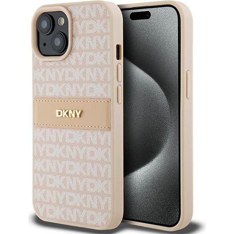 iPhone 15 Plus dkny Hardcase Mono Stripe Logo Rosa