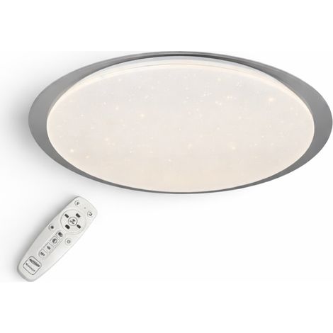 Plafoniera LED Soffitto 58cm Cielo Stellato Dimmerabile con Telecomando 24W/48W 1920/3840lm 3000K 4000K 6500K Cornice Grigia IP20