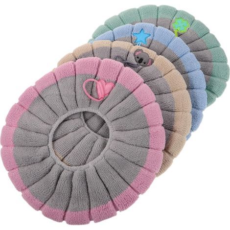 Pieces Plush Toilet Seat Cover Fuzzy Toilet Seat Cover for (1/5)