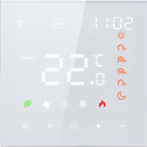 Smart Tuya WiFi Thermostat Contrôle vocal 3A Digital LCD Affichage de l'écran tactile sous-sol Contrôleur de température de chauffage Mur intelligent pour l'eau compatible avec Amazon Home (1/5)