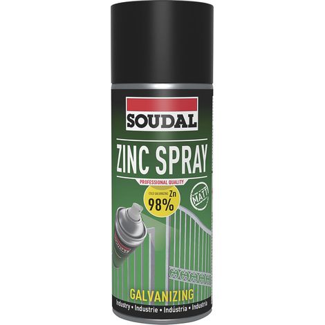 Soudal Zinkspray Rostschutz - Zink Spray zum Kaltgalvanisieren, dunkel 400ml (1/5)