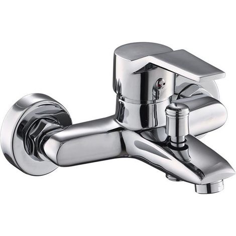 Miscelatore doccia a parete, in ottone, per acqua calda e fredda, in ceramica, monocomando. (1/4)