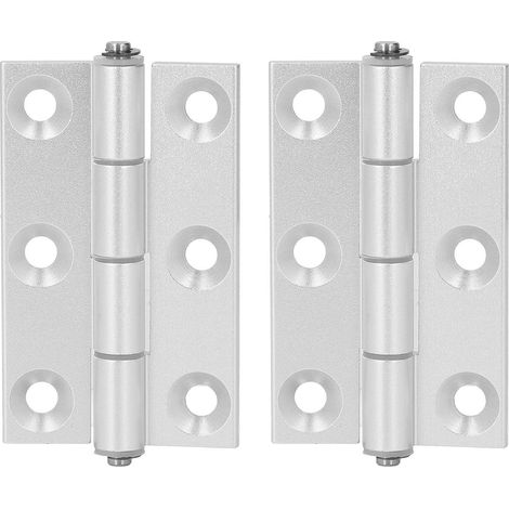 2 pièces charnière plate profilé aluminium pliable axe avec bague en résine quincaillerie de porte carrée (1/5)