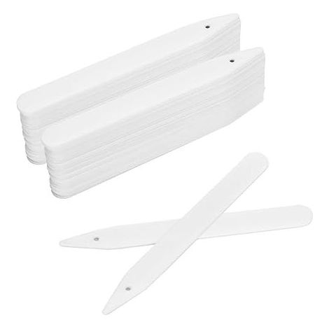 100 pièces 9,5 1,2 cm étiquettes de plantes, étiquettes de jardin extérieures suspendues, étiquettes de semis réutilisables, étiquettes de plantation de potager - blanc (1/4)