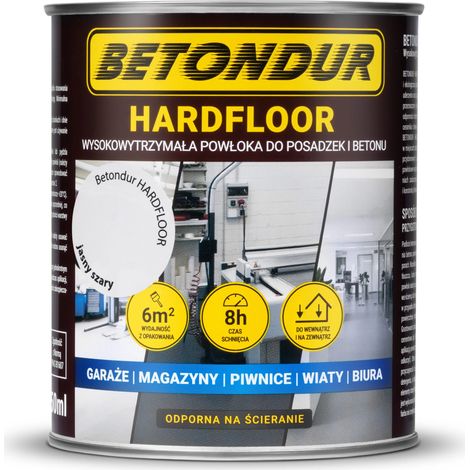Peinture Betondur HARDFLOOR pour sols et béton 0,75 L, revêtement durable, gris clair