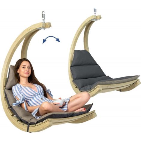Fauteuil suspendu Swing CHAIR – Dimensions 73x116x77 cm – Charge max 177,89 kg – Surface de couchage 2375 x 158 cm – Matériau acryl – Amazonas