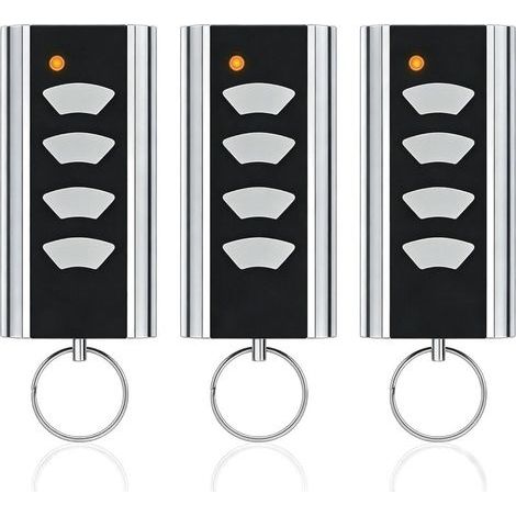 Set di 3 telecomandi di ricambio per trasmettitori portatili Normstahl RCU433-4K, RCU433-2K, EA433 2KM/2KS/4KS, 433 MHz, 2 canali, compatibili con i motori per cancelli Crawford Entrematic. (1/5)