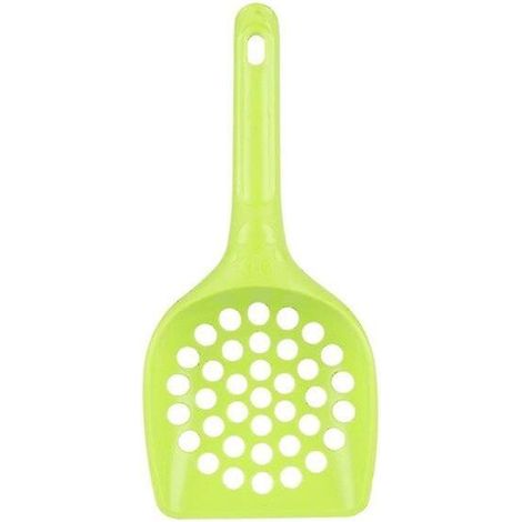 Pelle à litière pour chat verte, légère et creuse, avec outil de nettoyage durable (1/2)