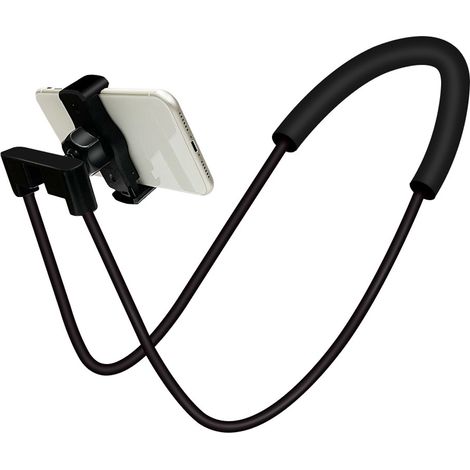 Support de téléphone à col de cygne universel, support flexible pour téléphone, rotation à 360°, compatible avec smartphones et mini-tablettes (noir) (1/5)