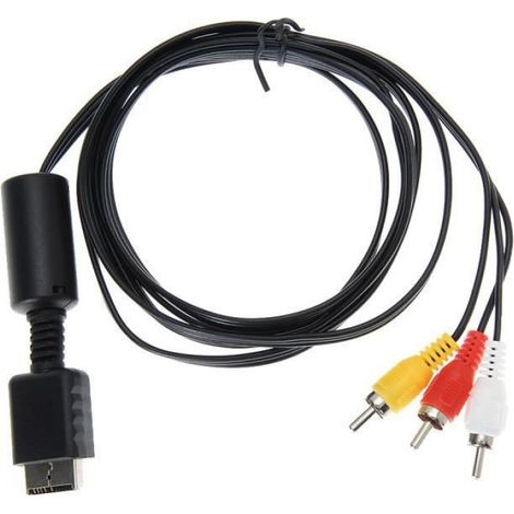 Cable jeux video,Cable AV de 1.8m pour coordinateur audio vidéo HDTV vers RCA pour PS2-PS3-PS3 Slim HD,multi-sorties- 3 in 1[D895]