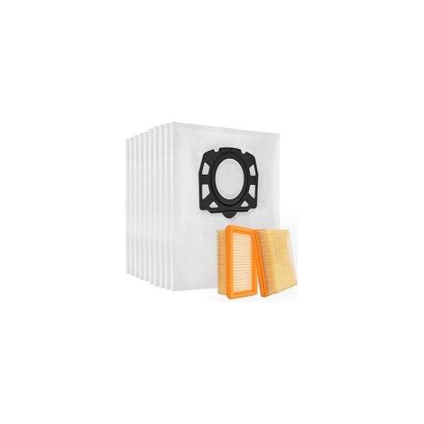 Kit 10 Sacs et 2 Filtres Aspirateur pour Karcher WD4 WD5 WD6 MV4 MV5 MV6 (1/4)