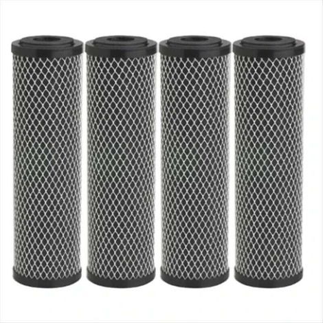 4er-Pack Standard-Aktivkohlefilter (10 Zoll) zur Entfernung von Ablagerungen, Geschmacks- und Geruchsneutralisierung im Haushalt (1/5)
