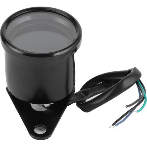 Motorrad-Multifunktionsinstrument Drehzahlmesser Kilometerzähler Tankanzeige Geschwindigkeitsmesser 12V Universal (Schwarz) (1/5)
