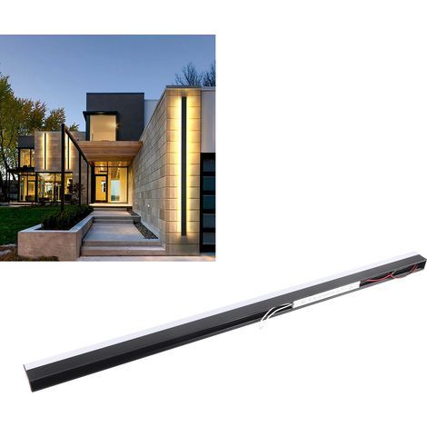 Modern LED wall light for garden, IP43 waterproof strip, 80cm courtyard pathway lighting, 85-265V (1/5)