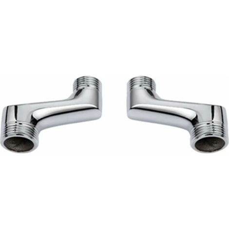 Raccord Contre Coudé Douche,Raccord Laiton Coudé RéDucteur,Bras Pivotant RéGlable,Raccord Mural Contre Coudé,Raccord Excentré 1/2 3/4,Chrome (1/2)