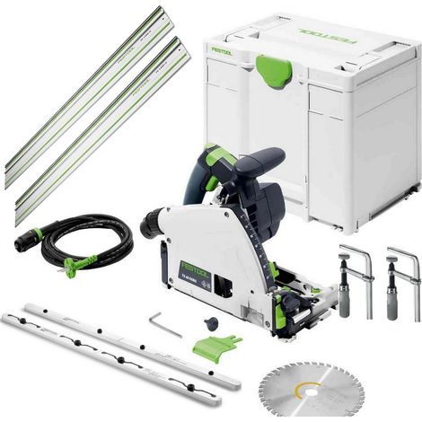 Festool Tauchsäge TS60 KEBQ-Plus Führungsschienen Schraubzwinge Verbindungsstück (1/5)