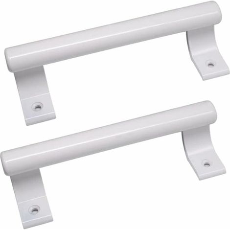200-mm-Schiebetürgriff aus Aluminium – Moderner Griff für Glas und Holz – Einfache Montage – 2er-Set, Weiß